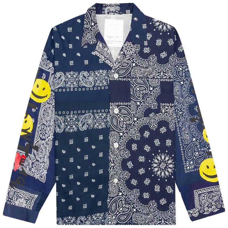 READYMADE Bandana Sleeping Shirt Blue