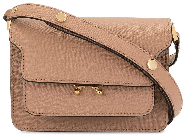 Marni Small Trunk Shoulder Bag Brown Sugar