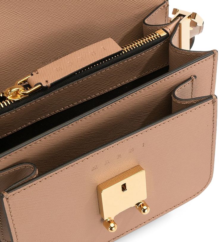 Marni Small Trunk Shoulder Bag Brown Sugar