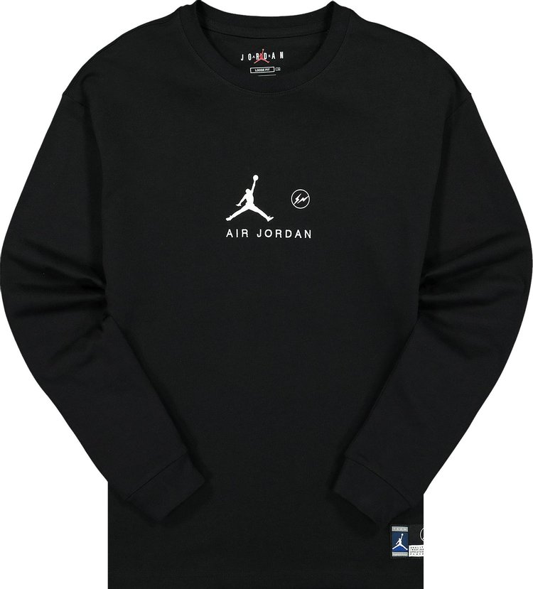 Air Jordan x Fragment Long-Sleeve T-Shirt 'Black/Reflective Silver'