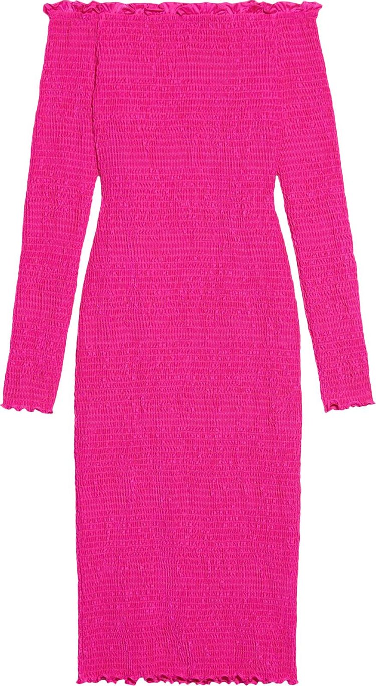 Balenciaga Smocked Mini Dress 'Lipstick Pink'