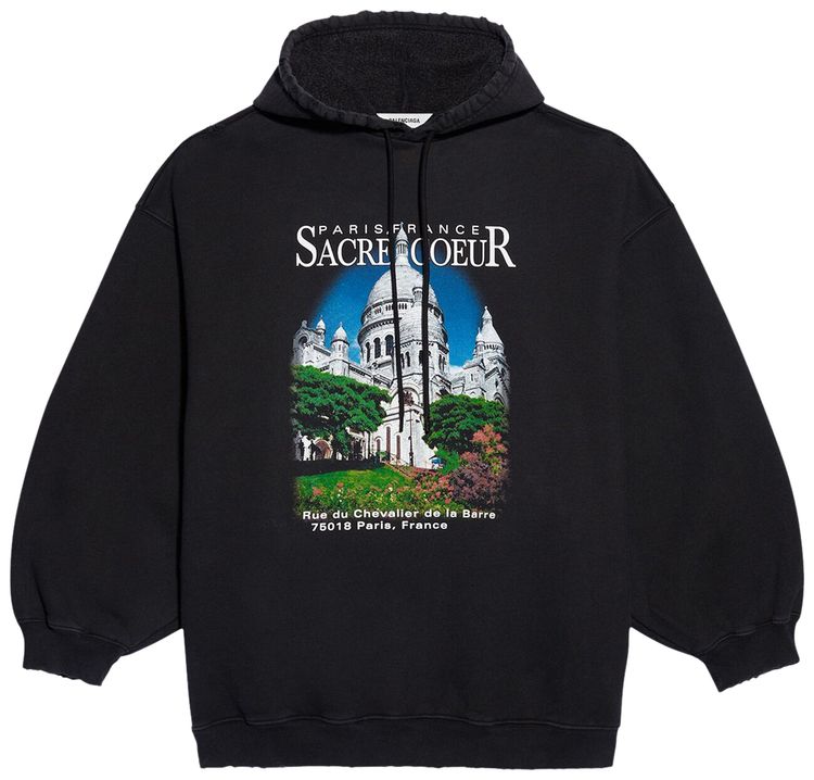 Balenciaga Sacre Cur Sport Hoodie Black