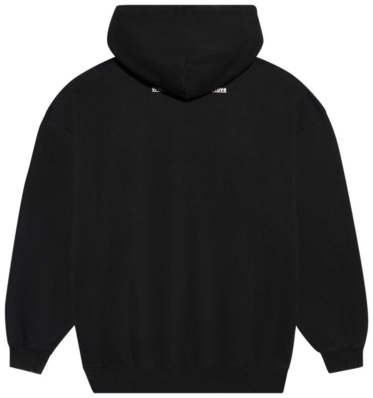 Balenciaga I Love U Medium Fit Hoodie Black