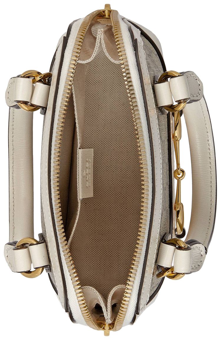 Gucci Horsebit 1955 Mini Top Handle Bag GG SupremeWhite
