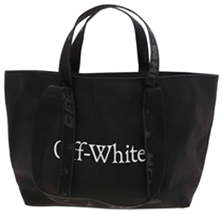 Off White Small Commercial Tote BlackWhite