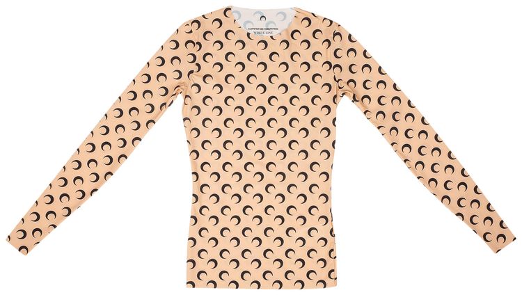 Marine Serre Second Skin Moon Top All Over Moon Tan