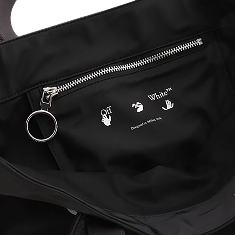 Off White Small Commercial Tote BlackWhite