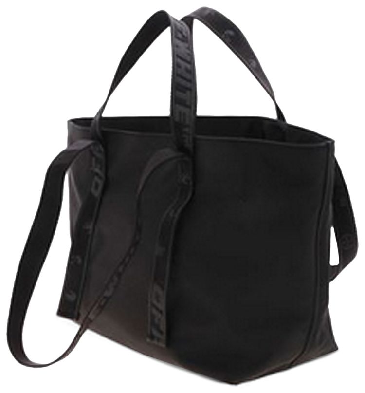 Off White Small Commercial Tote BlackWhite