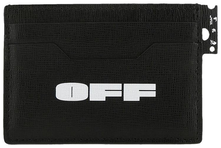 Off White Card Holder BlackWhite