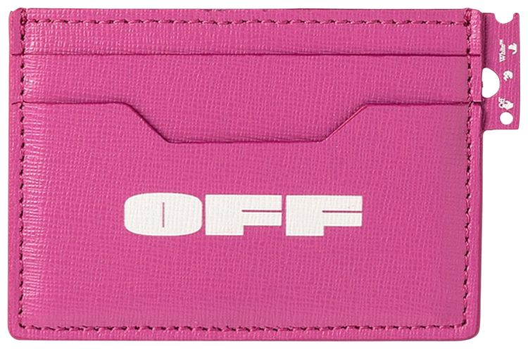 Off White Card Holder FuchsiaWhite
