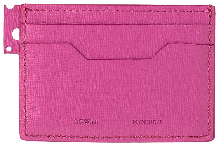 Off White Card Holder FuchsiaWhite