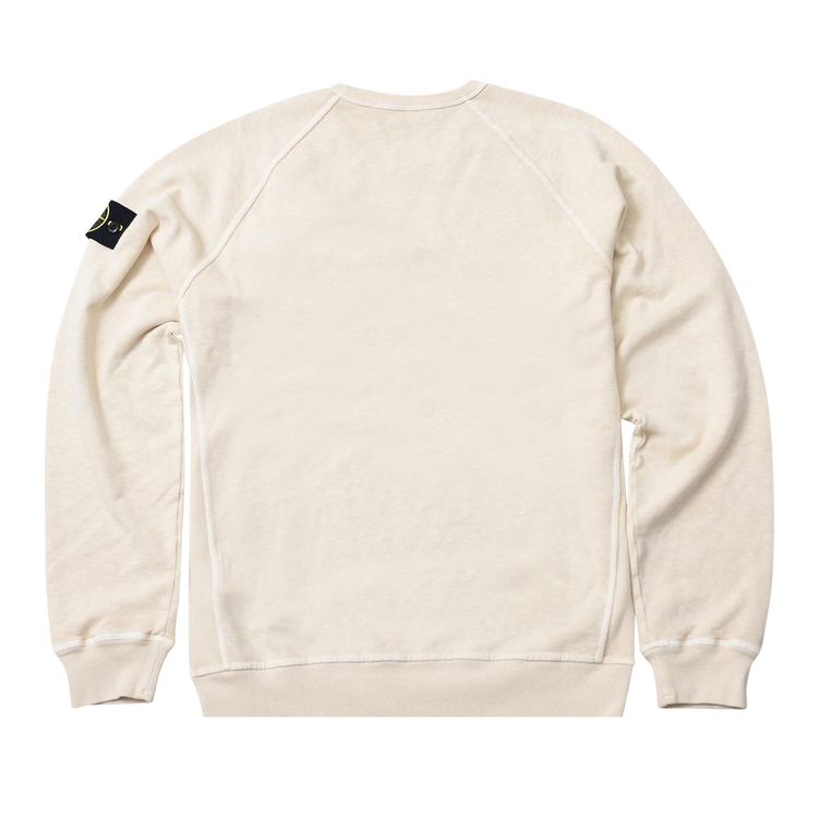 Stone Island Patch Logo Crewneck Sweatshirt Ivory
