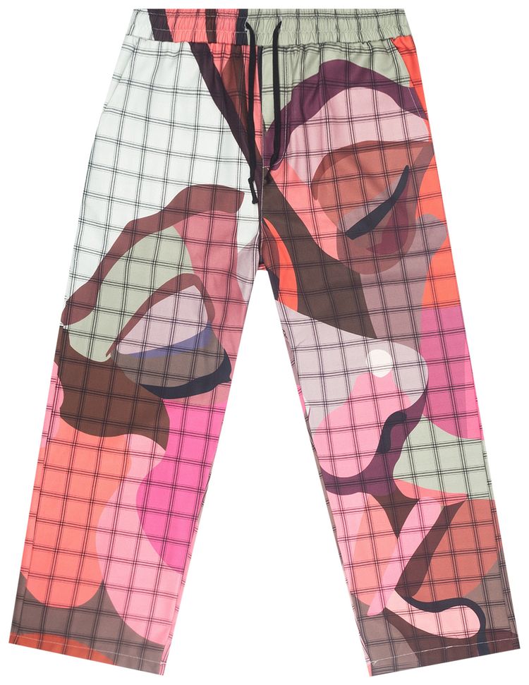 KidSuper Face Drawstring Trousers Red