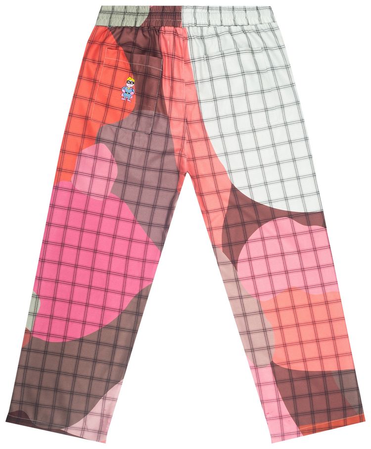 KidSuper Face Drawstring Trousers Red