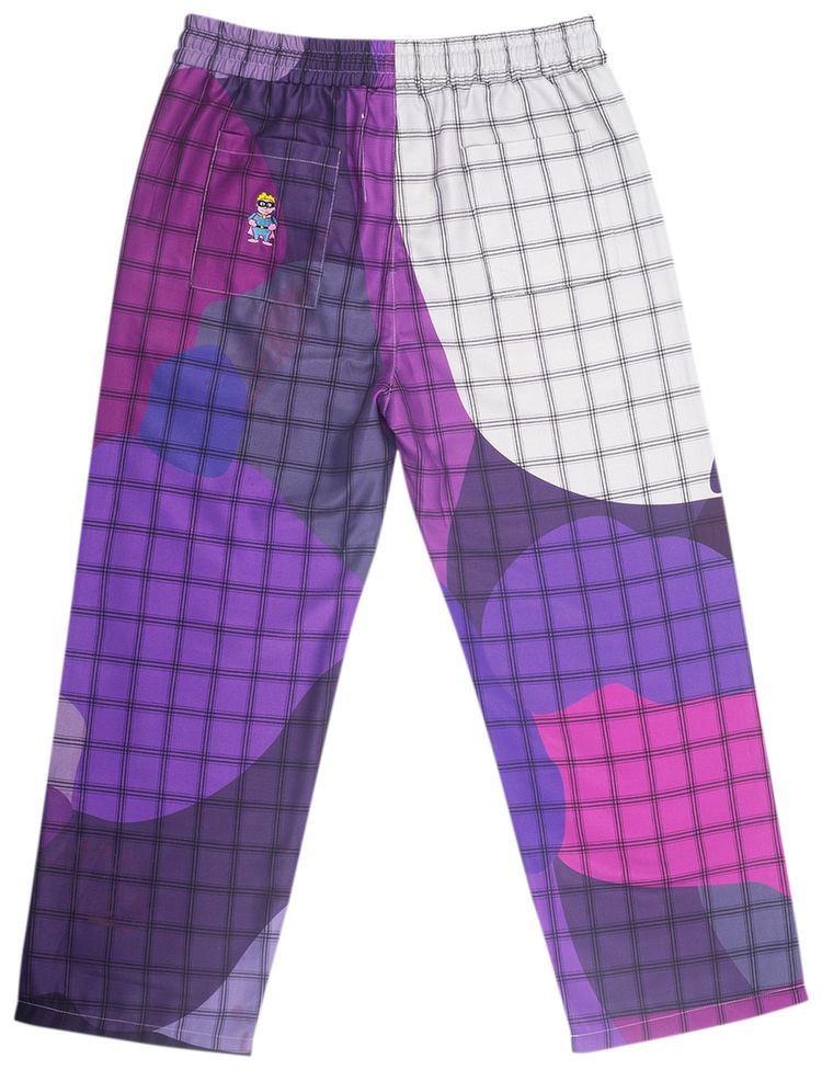 KidSuper Face Drawstring Trousers Purple