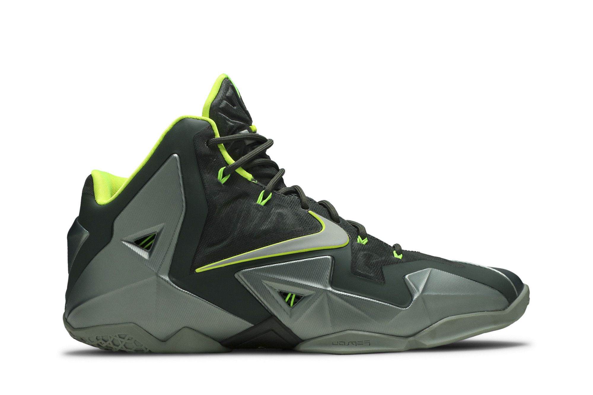 Lebron 11 green and black best sale