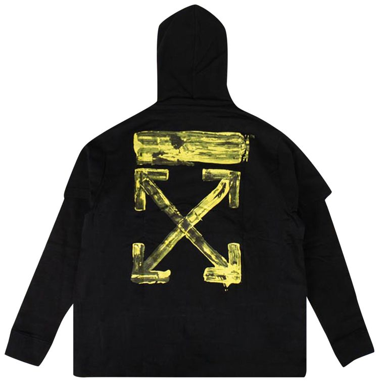 Off White Acrylic Arrows Double Tee Hoo Black  Yellow
