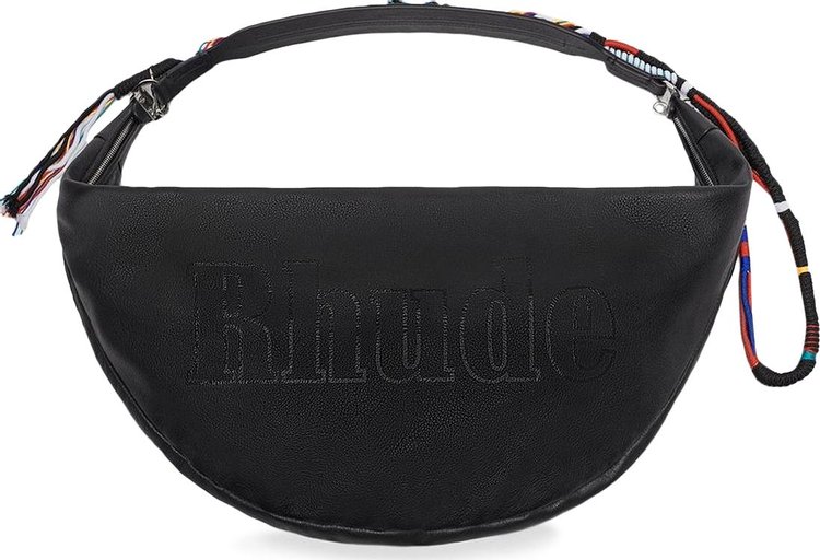 Rhude Leather Messenger Bag 'Black'
