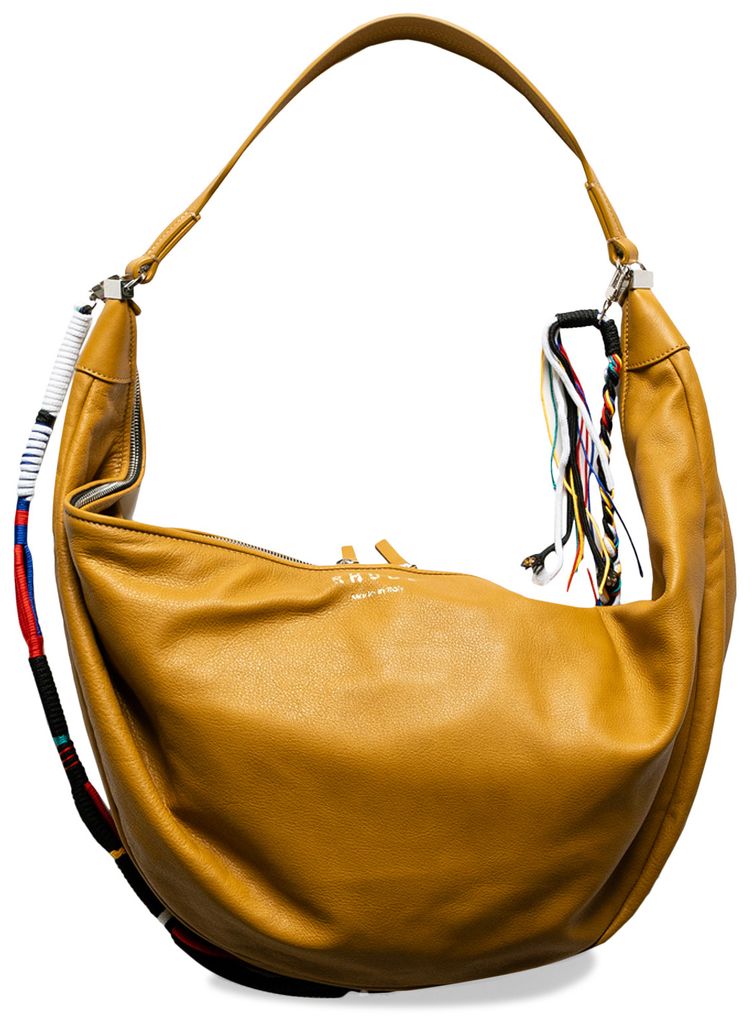 Rhude Leather Messenger Bag Tan