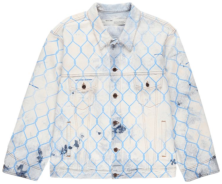 Off White Fence Jean Jacket Blue