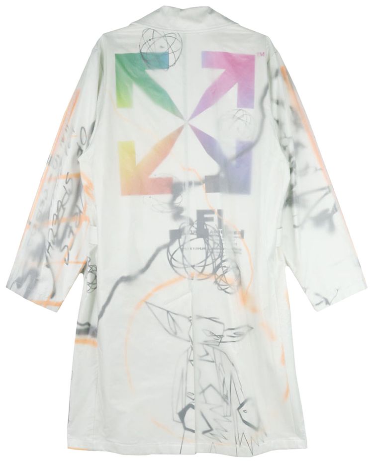 Off White Futura Trench Coat WhiteMulticolor