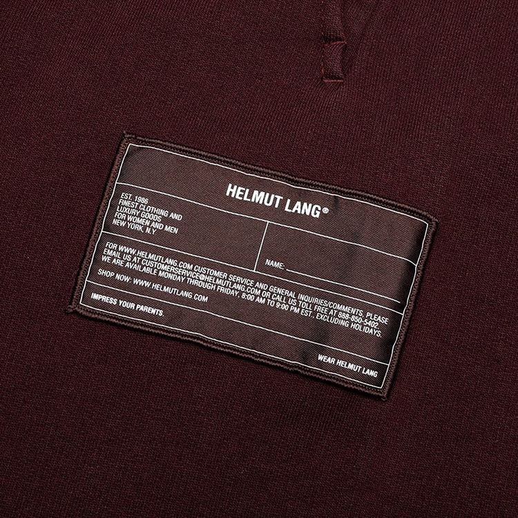 Helmut Lang Patch Sweatpant Crimson Night