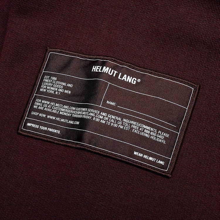 Helmut Lang Crew Sweatshirt Crimson Night