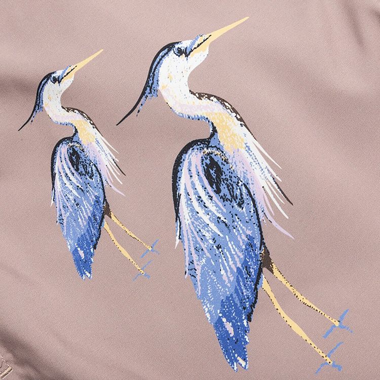 Heron Preston Nylon Printed Swimshorts Taupe Herons