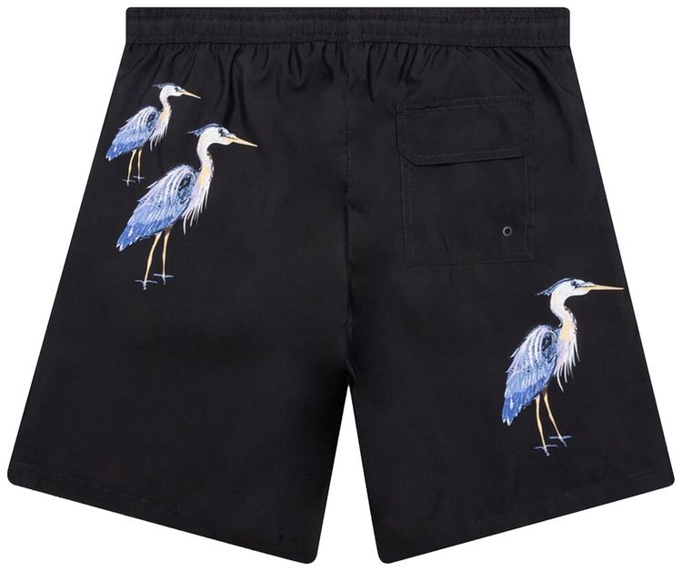 Heron Preston Nylon Printed Swimshorts Black