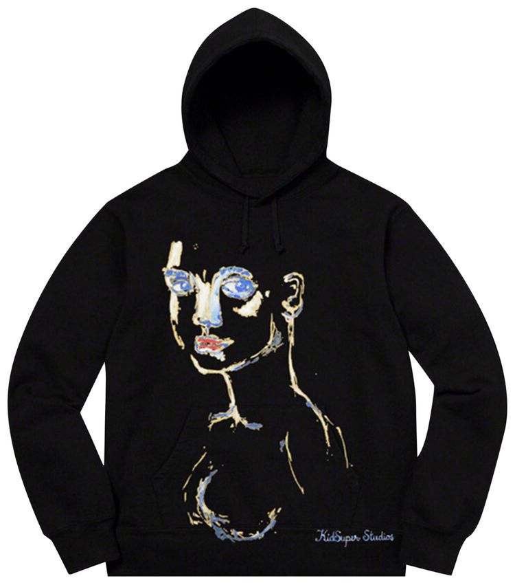 KidSuper Painted Girl Hoodie Black