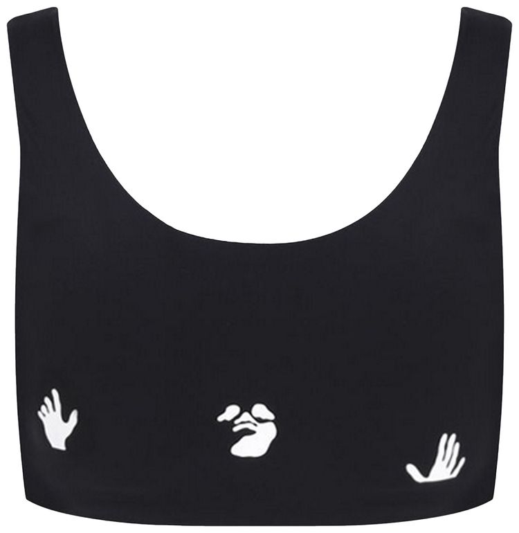 Off White Athleisure Bra Top BlackWhite
