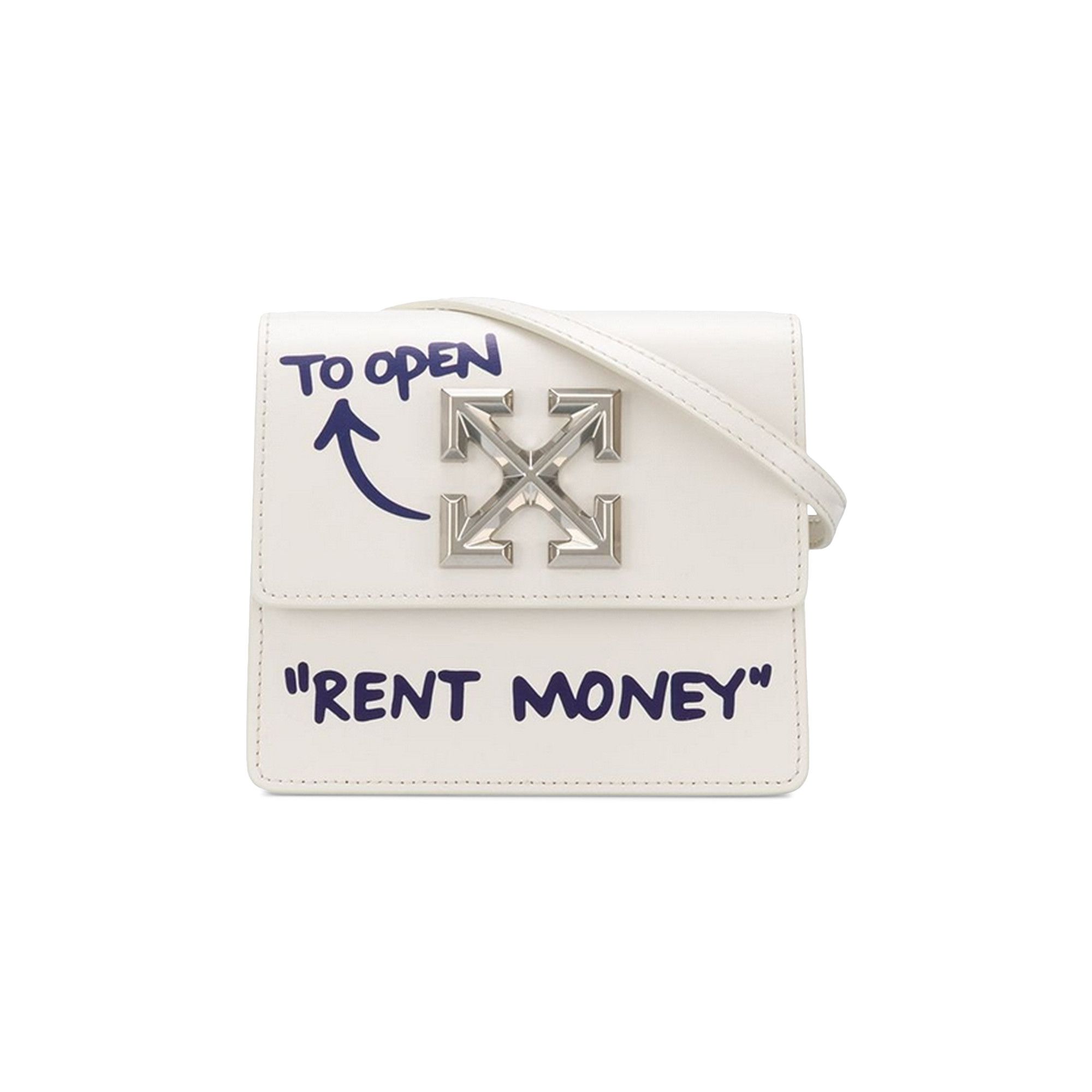 Buy Off-White 0.7 Jitney Quote Bag 'White/Violet Buy Off-White 0.7 Jitney Quote Bag 'White/Violet