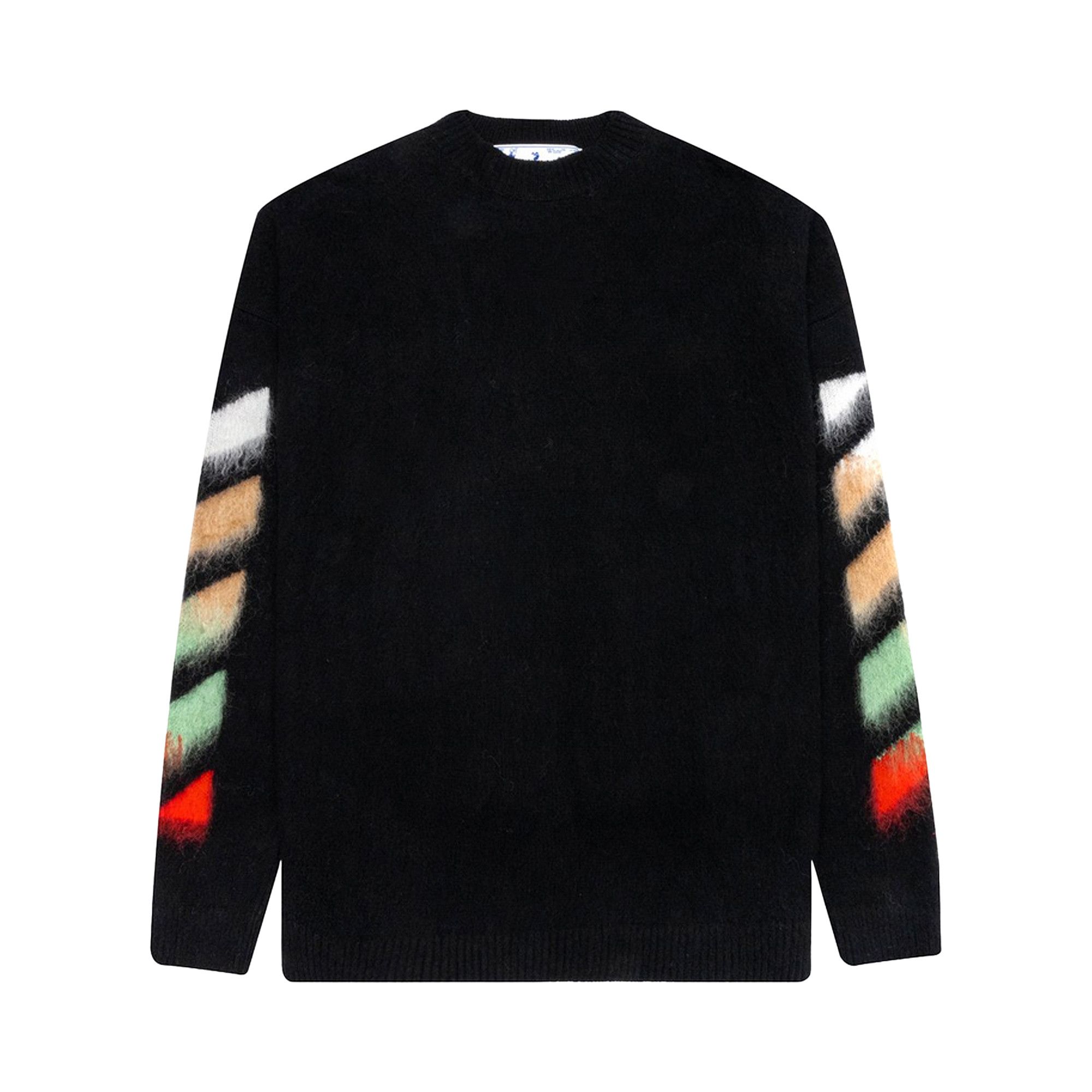 Buy Off-White Brushed Wool Sweater 'Black Multicolor