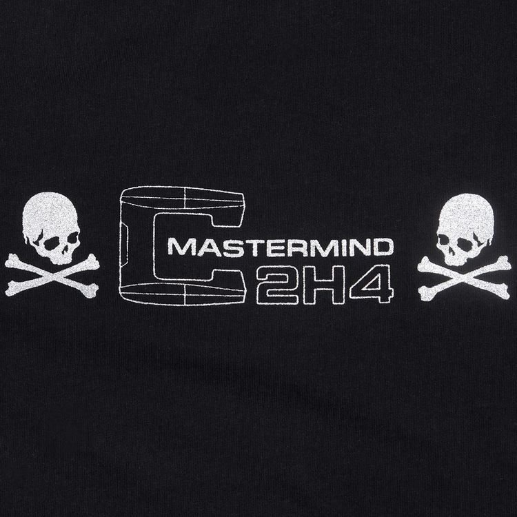 C2H4 x Mastermind Japan C Mastermind Double Layer Glitter Powder Long Sleeve T Shirt Black