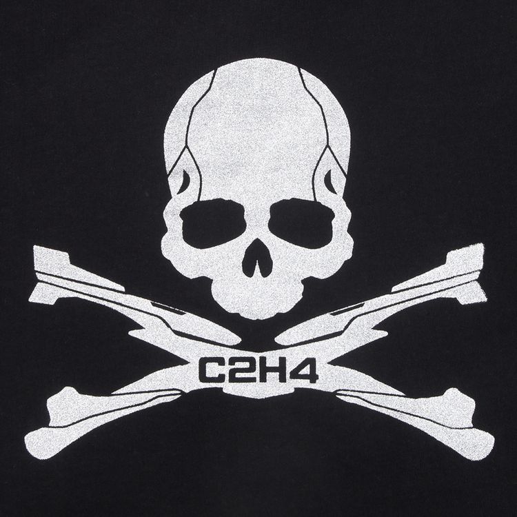 C2H4 x Mastermind Japan C Mastermind Double Layer Glitter Powder Long Sleeve T Shirt Black