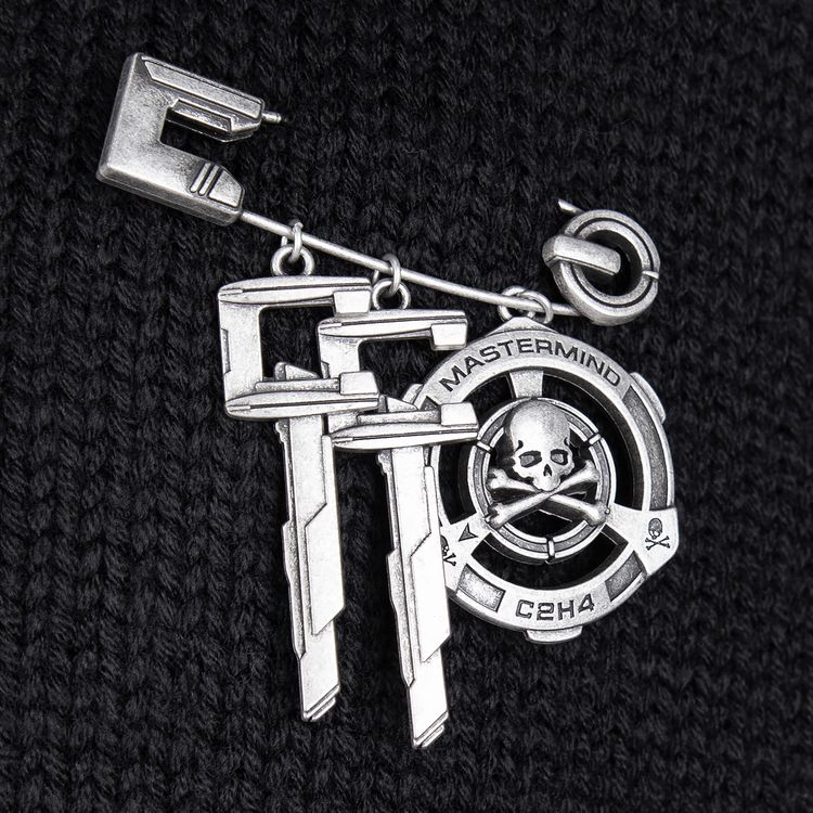 C2H4 x Mastermind Japan C Mastermind Reflective Knit Sweater Black