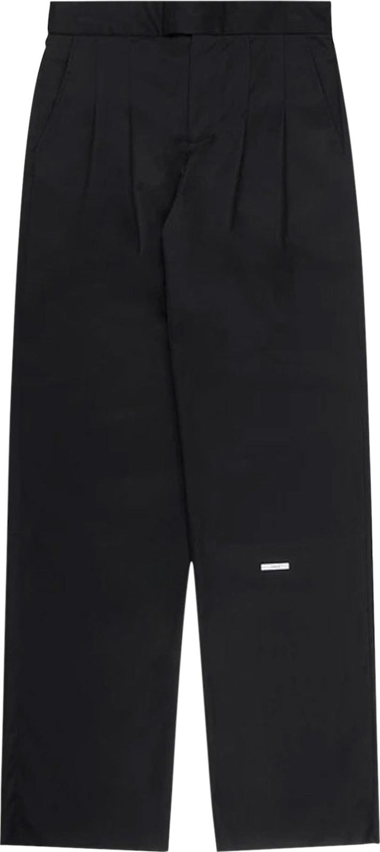 C2H4 Pleated Turn-Up Tailor Trousers 'Black'