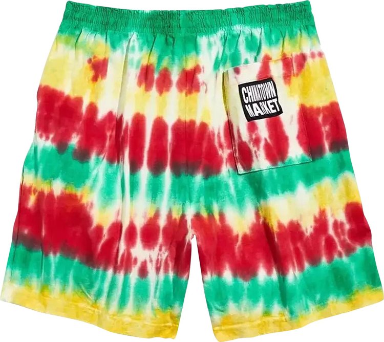 Chinatown Market Western Conference Shorts Green Tie Dye