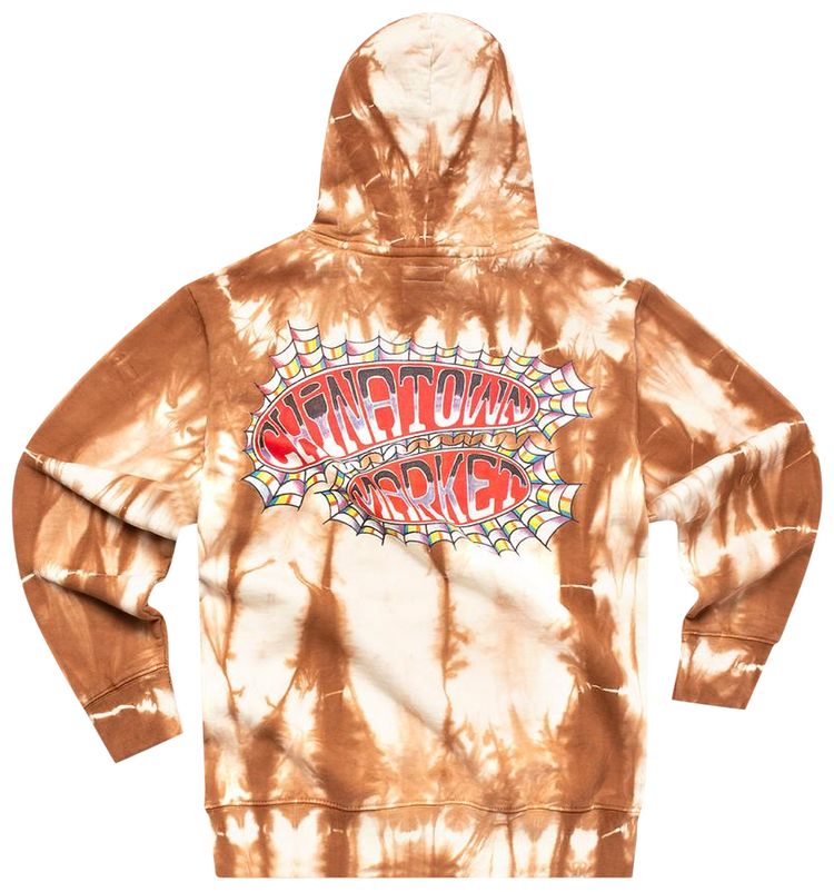 Chinatown Market Pop Rocket Hoodie Brown Tie Dye