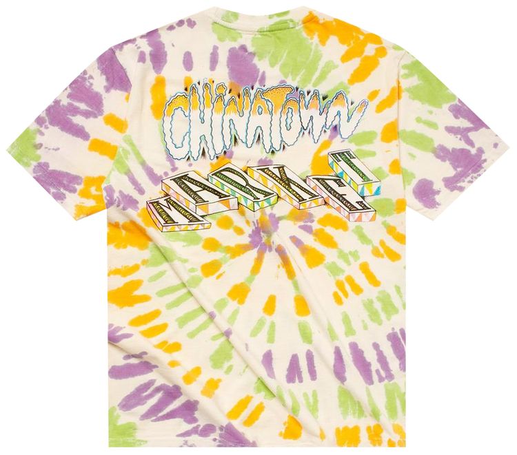 Chinatown Market Block Tee Spiral Tie Dye