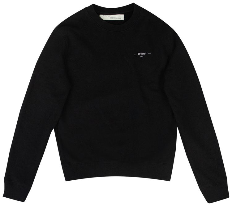 Off White Logo Crewneck Sweatshirt Black