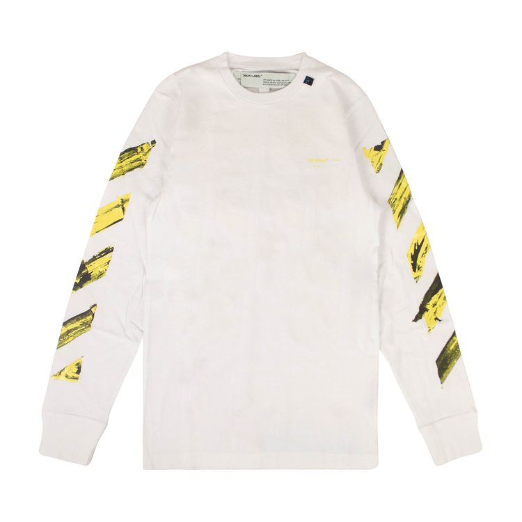 Off White Long Sleeve Arrow T Shirt White