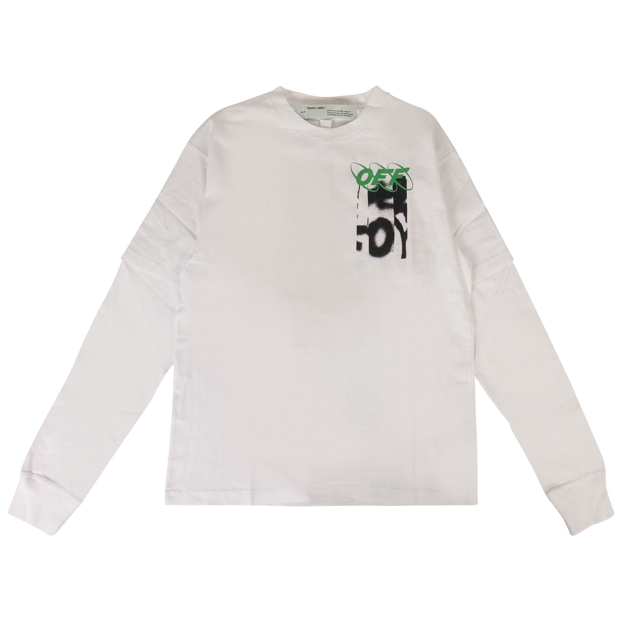 【OVERDUEFLAIR】sweet sounds t-shirt_white Buy Off-White Spray Paint Layered T-Shirt 'White