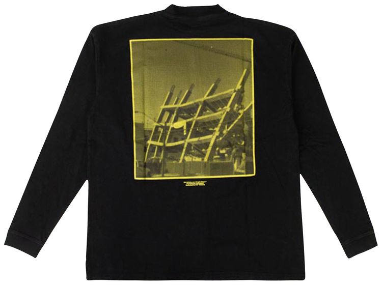 Off White Mock Neck T Shirt Black