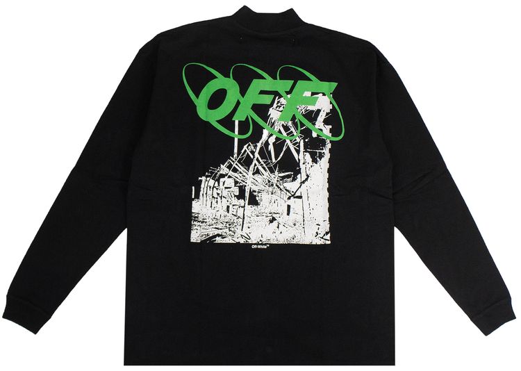 Off White Factory Mock Neck T Shirt Black