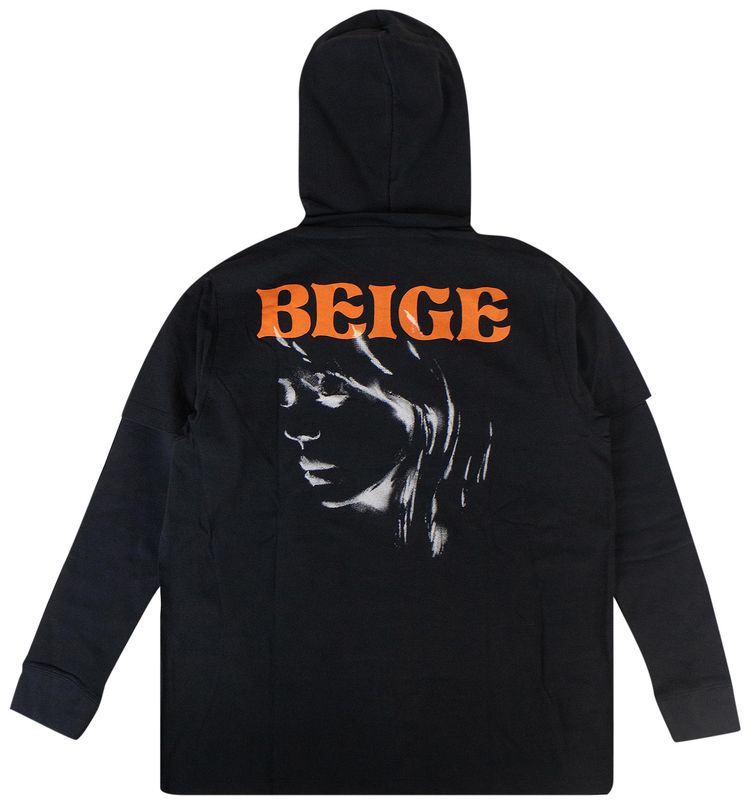 Off White Portrait Hooded Sweatshirt Black