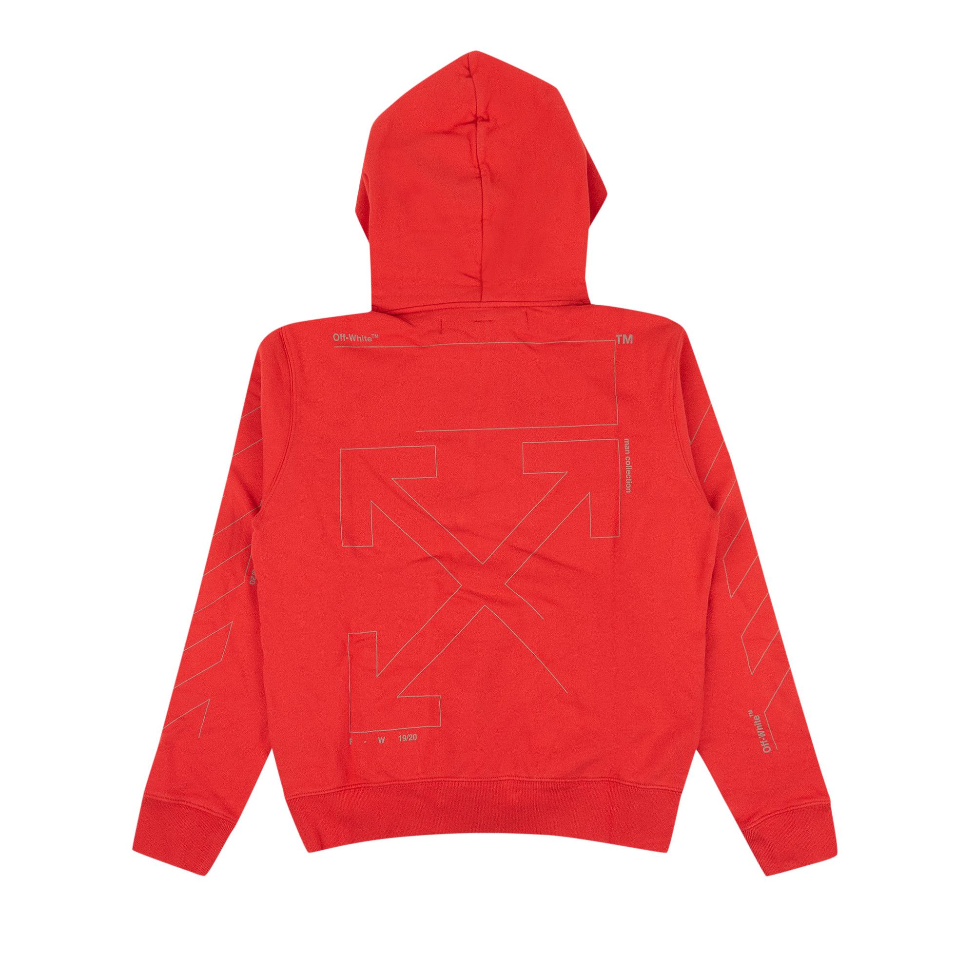 Off white diag unfinished hoodie outlet