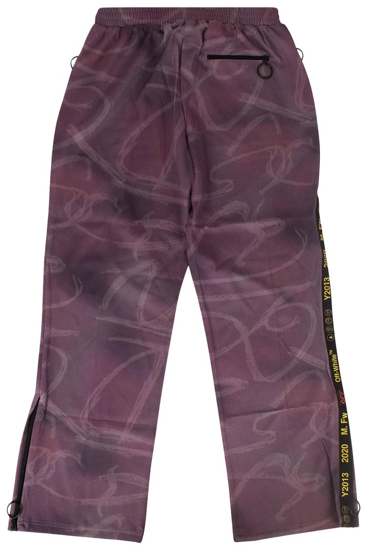 Off White Spot Print Track Pants Purple