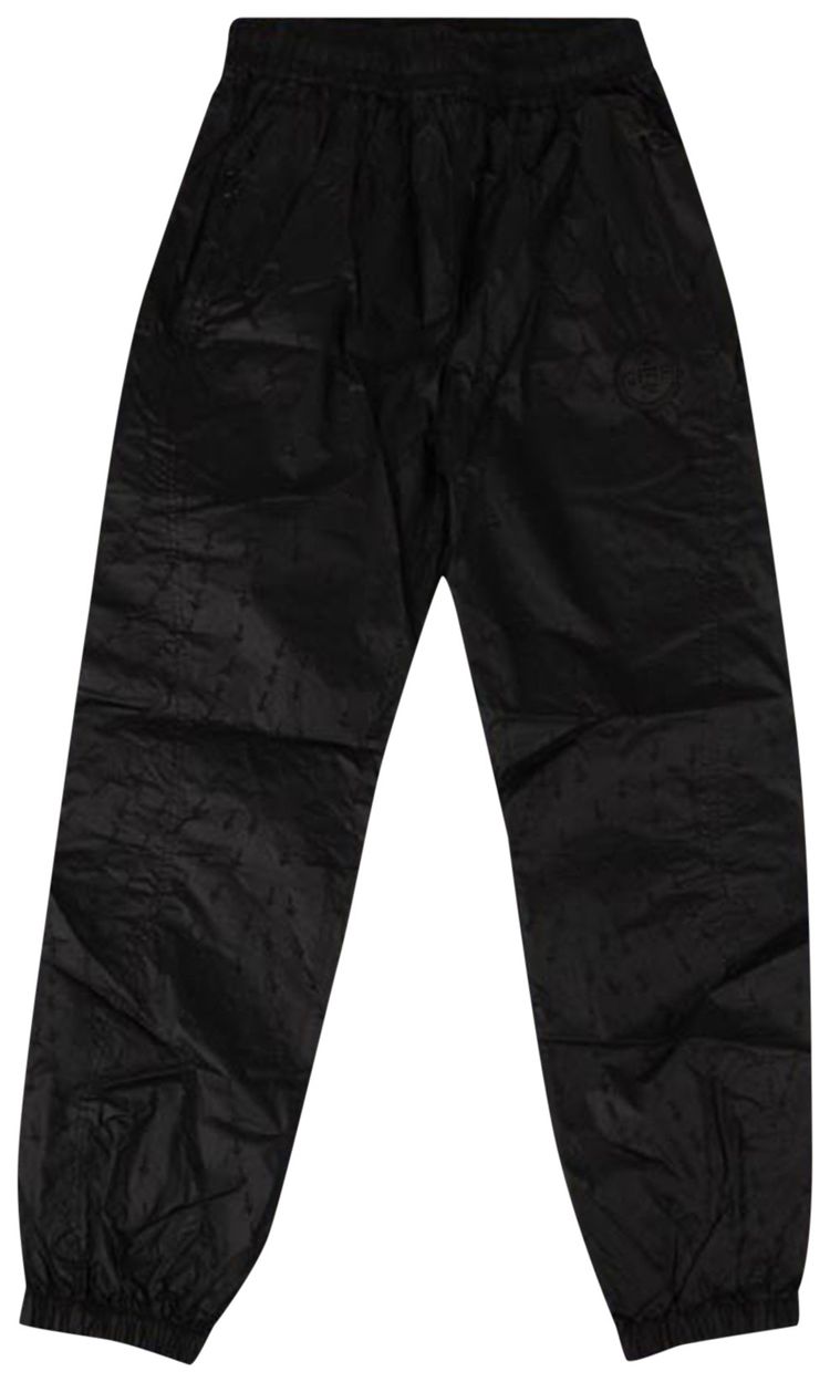 Off White Textured Arrows Track Pants Black