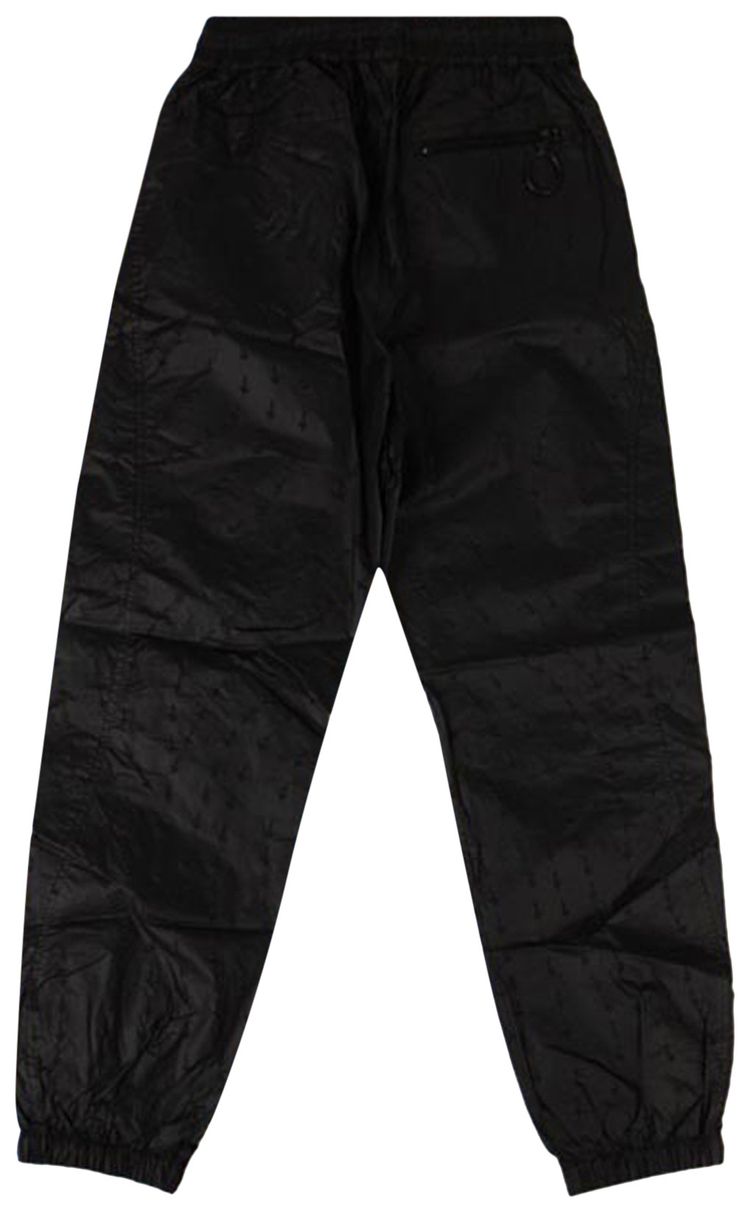 Off White Textured Arrows Track Pants Black